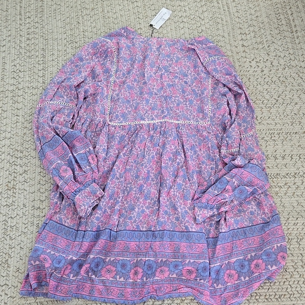 NWT The Fox and Tye Mermaid Bohemian Floral Pink and Blue Dress - Picture 5 of 5